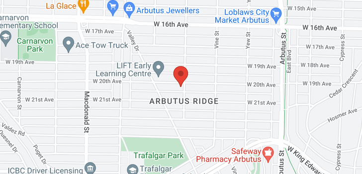 map of 2408 W 20TH AVENUE